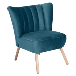 Sale Wohnen Retro Loungesessel in Petrol Blau - Jymm