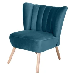 Sale Wohnen Retro Loungesessel in Petrol Blau - Jymm