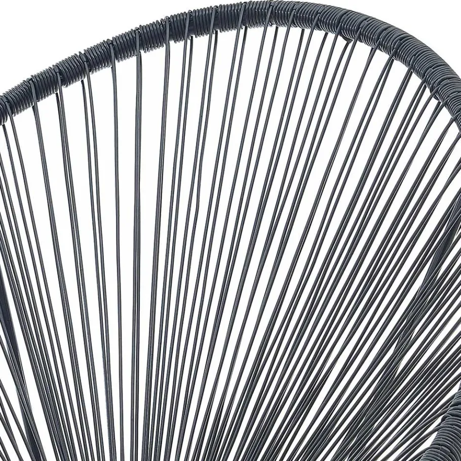 Discount Wohnen Retro Loungestühle für Garten in Schwarz - Vicados (2er Set)