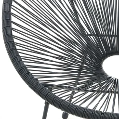 Discount Wohnen Retro Loungestühle für Garten in Schwarz - Vicados (2er Set)