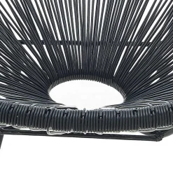 Discount Wohnen Retro Loungestühle für Garten in Schwarz - Vicados (2er Set)
