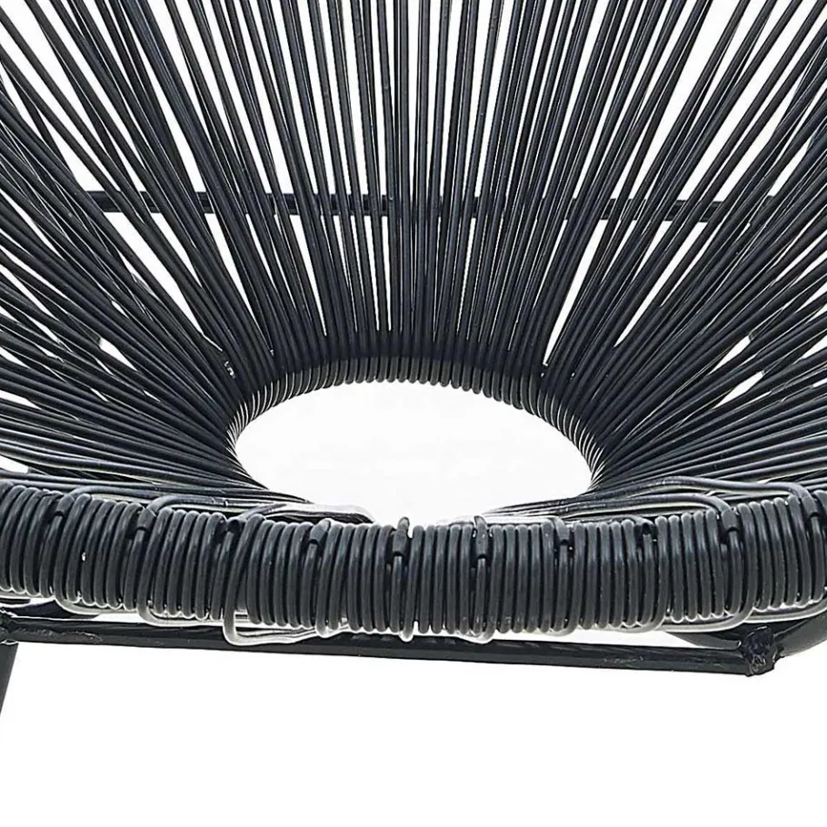 Discount Wohnen Retro Loungestühle für Garten in Schwarz - Vicados (2er Set)