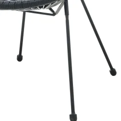Discount Wohnen Retro Loungestühle für Garten in Schwarz - Vicados (2er Set)