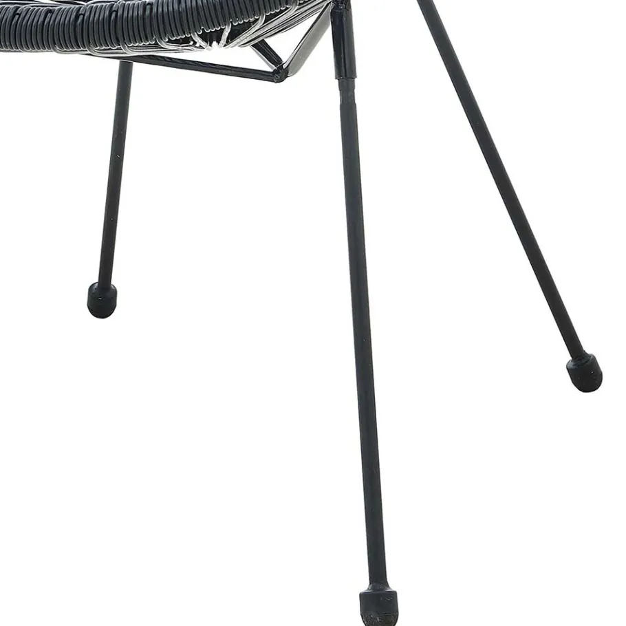 Discount Wohnen Retro Loungestühle für Garten in Schwarz - Vicados (2er Set)