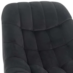 Outlet Wohnen Retro Loungsstuhl in Dunkelgrau Samt - Corners