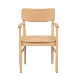 Discount Wohnen Retro Massivholzstuhl mit Armlehnen - Clarford