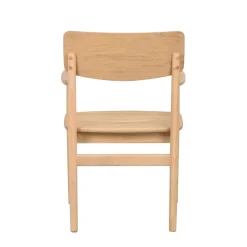 Discount Wohnen Retro Massivholzstuhl mit Armlehnen - Clarford
