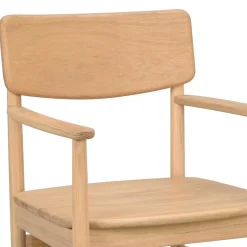 Discount Wohnen Retro Massivholzstuhl mit Armlehnen - Clarford