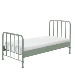 Sale Wohnen Retro Metallbett 90x200 in Graugrün - Buonco