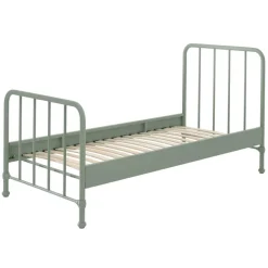 Sale Wohnen Retro Metallbett 90x200 in Graugrün - Buonco