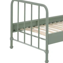 Sale Wohnen Retro Metallbett 90x200 in Graugrün - Buonco