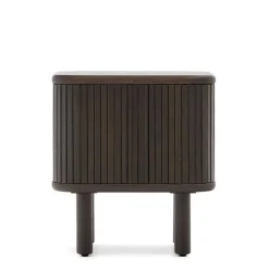New Wohnen Retro Nachtkommode mit Schiebetüren - Tadaco