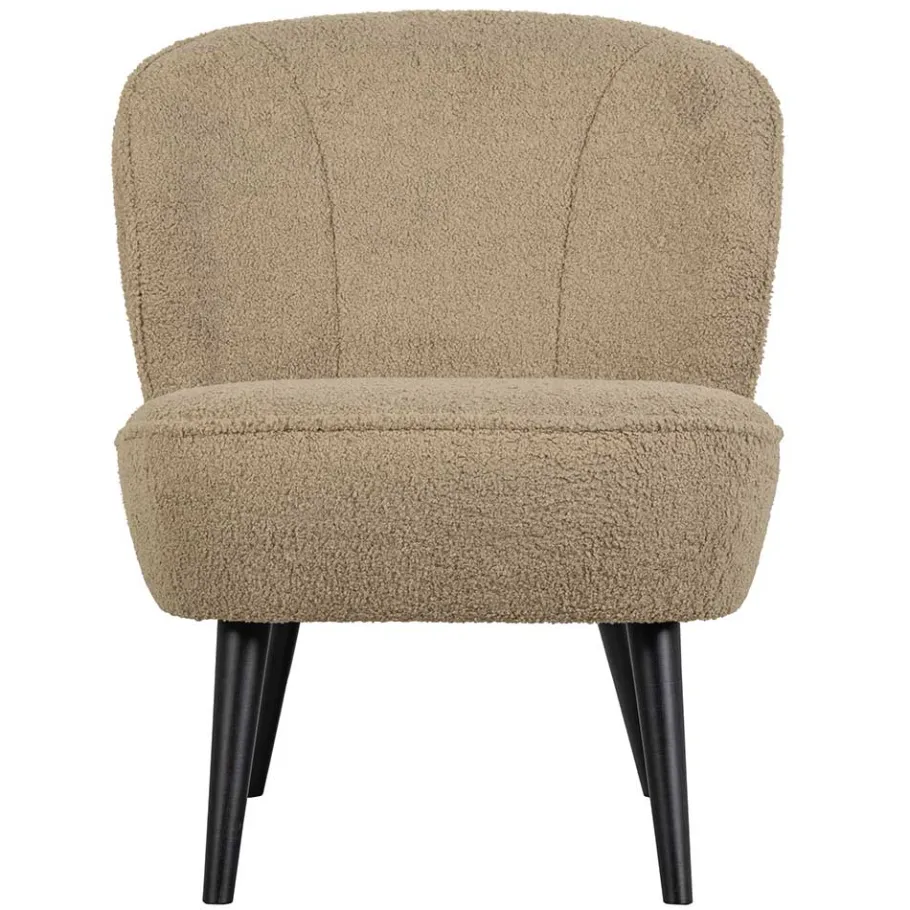 Clearance Wohnen Retro Plüschsessel in Beige - Ludovico