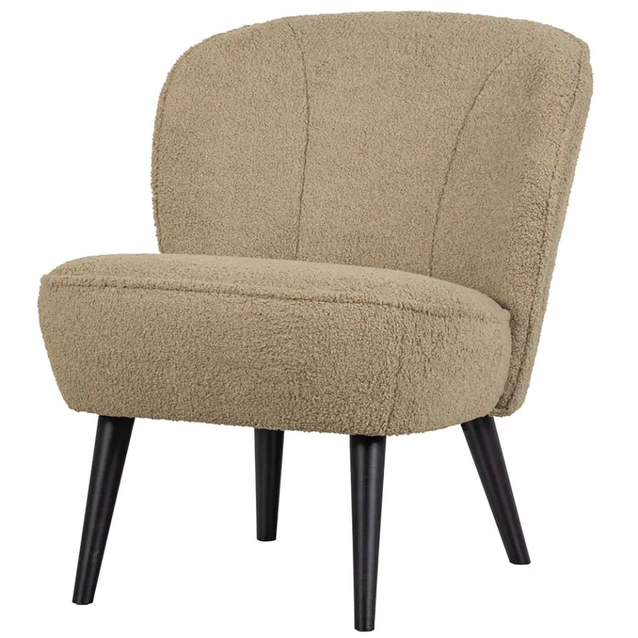 Clearance Wohnen Retro Plüschsessel in Beige - Ludovico