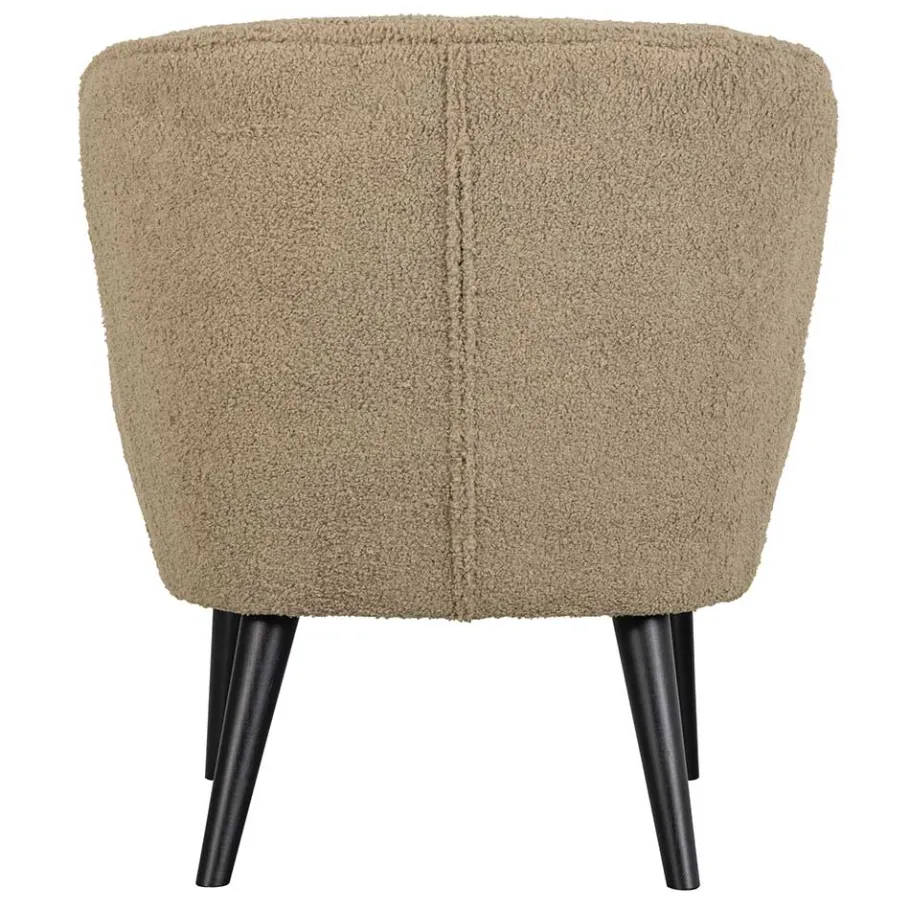 Clearance Wohnen Retro Plüschsessel in Beige - Ludovico