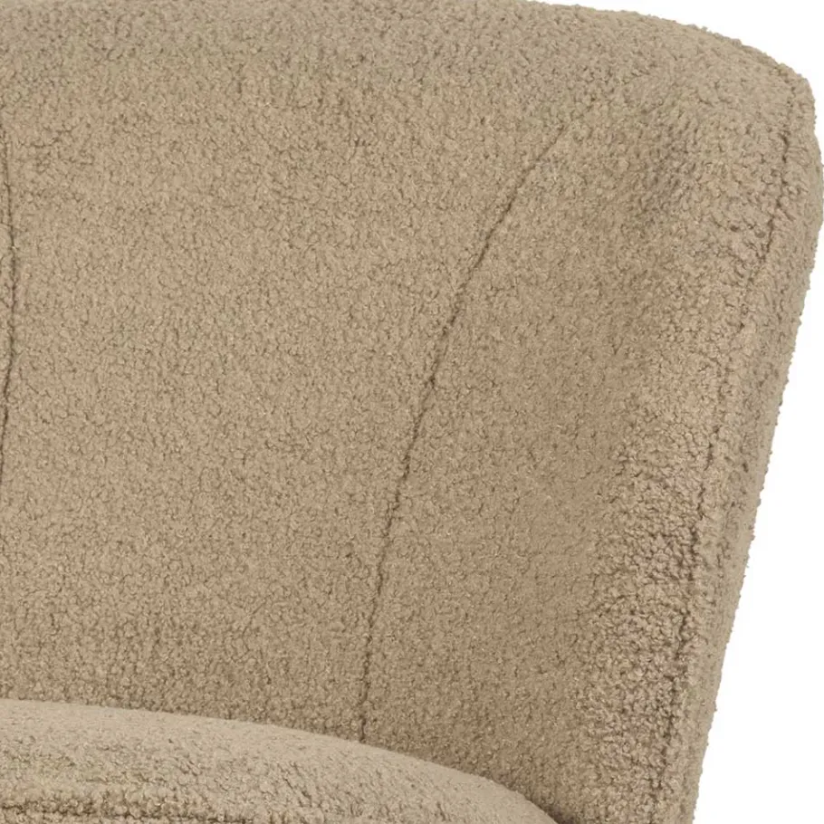 Clearance Wohnen Retro Plüschsessel in Beige - Ludovico