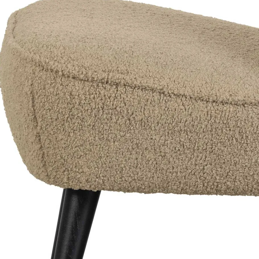 Clearance Wohnen Retro Plüschsessel in Beige - Ludovico