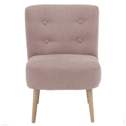 Sale Wohnen Retro Polstersessel in Rosa und Buche Natur - Carismata