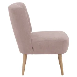 Sale Wohnen Retro Polstersessel in Rosa und Buche Natur - Carismata