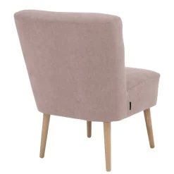 Sale Wohnen Retro Polstersessel in Rosa und Buche Natur - Carismata
