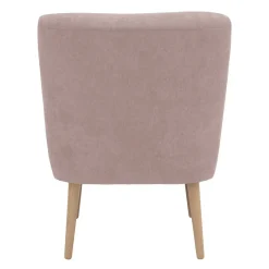 Sale Wohnen Retro Polstersessel in Rosa und Buche Natur - Carismata