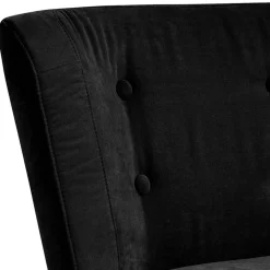 Hot Wohnen Retro Polstersessel in Schwarz Velours - Adaliz