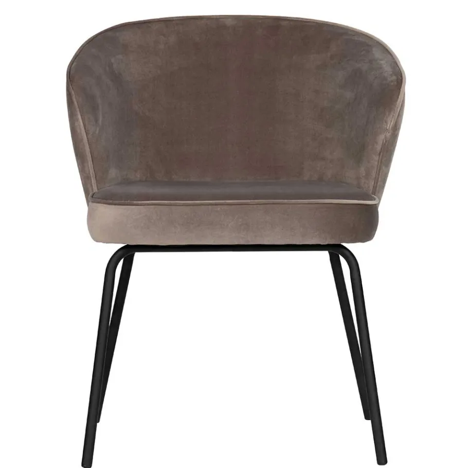 Best Wohnen Retro Polsterstühle in Khaki Samt - Ashley (2er Set)