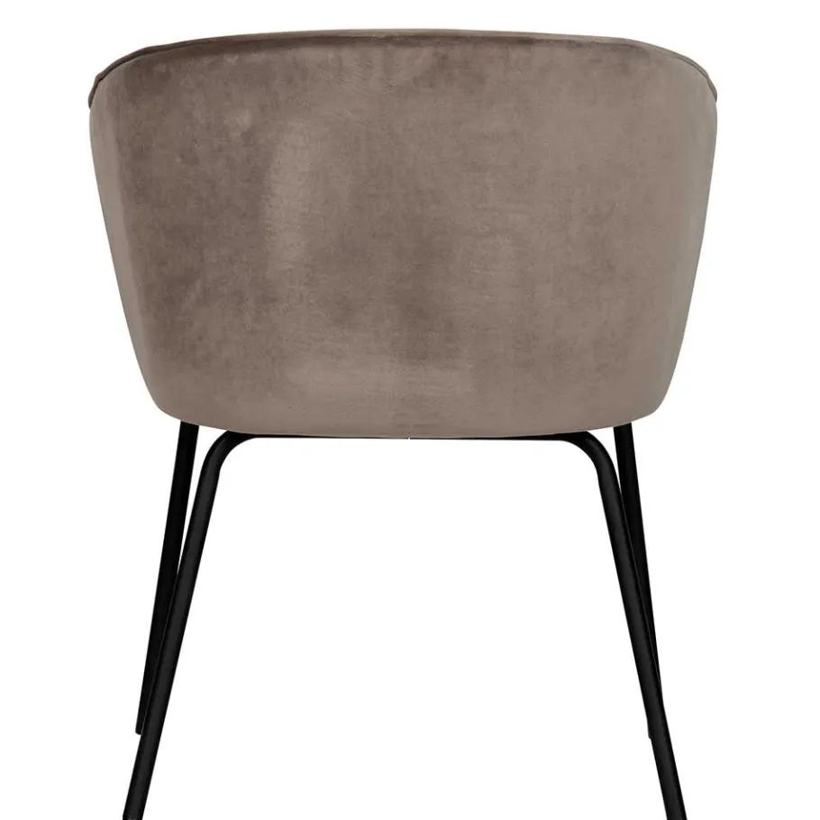 Best Wohnen Retro Polsterstühle in Khaki Samt - Ashley (2er Set)