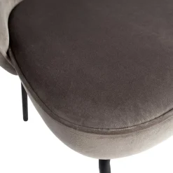 Best Wohnen Retro Polsterstühle in Khaki Samt - Ashley (2er Set)