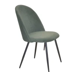 Clearance Wohnen Retro Polsterstühle in Oliv Grün - Perry (4er Set)