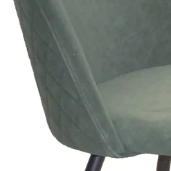 Clearance Wohnen Retro Polsterstühle in Oliv Grün - Perry (4er Set)