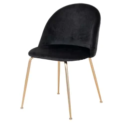 Clearance Wohnen Retro Polsterstühle mit Messing Gestell - Silvanus (2er Set)