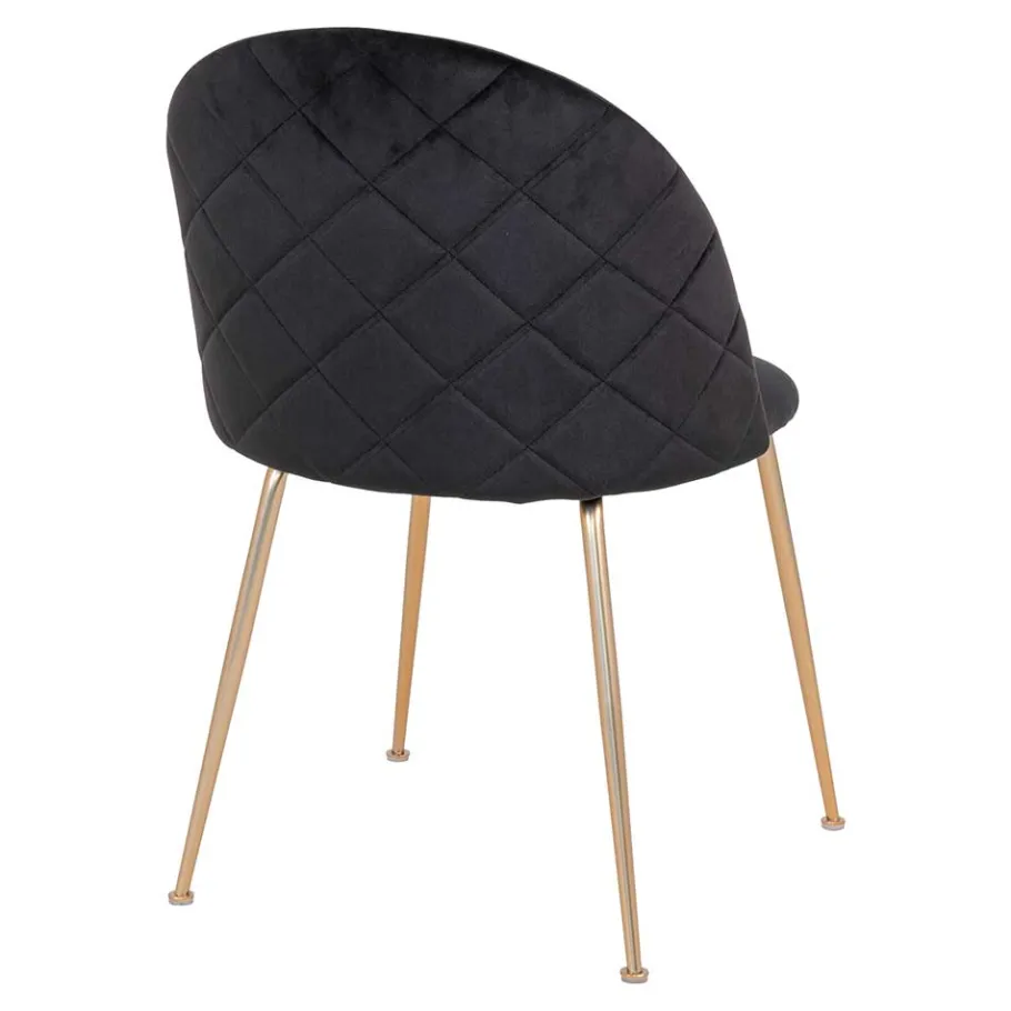 Clearance Wohnen Retro Polsterstühle mit Messing Gestell - Silvanus (2er Set)