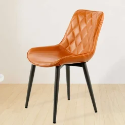 Clearance Wohnen Retro Polsterstuhl in Orange - Travilia (2er Set)