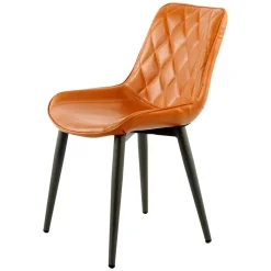 Clearance Wohnen Retro Polsterstuhl in Orange - Travilia (2er Set)
