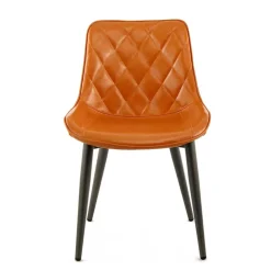Clearance Wohnen Retro Polsterstuhl in Orange - Travilia (2er Set)