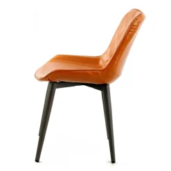 Clearance Wohnen Retro Polsterstuhl in Orange - Travilia (2er Set)