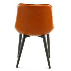 Clearance Wohnen Retro Polsterstuhl in Orange - Travilia (2er Set)
