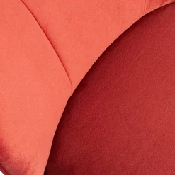 Outlet Wohnen Retro Samtsessel in Rot & Schwarz - Dumarkus