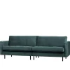 Clearance Wohnen Retro Samtsofa in Petrol Blau - Fledos