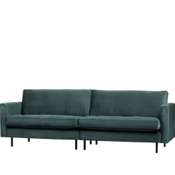 Clearance Wohnen Retro Samtsofa in Petrol Blau - Fledos