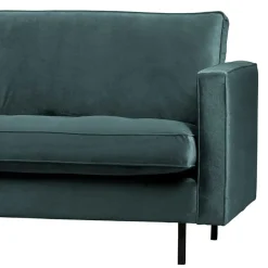 Clearance Wohnen Retro Samtsofa in Petrol Blau - Fledos