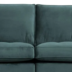 Clearance Wohnen Retro Samtsofa in Petrol Blau - Fledos