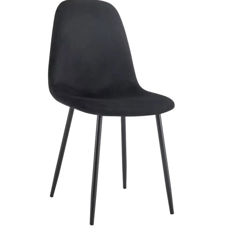 New Wohnen Retro Schalenstühle aus Samt - Porto (6er Set)
