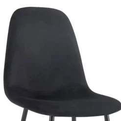 New Wohnen Retro Schalenstühle aus Samt - Porto (6er Set)