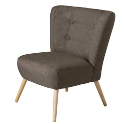 Wohnen Retro Sessel in Beigegrau Stoff - Florida