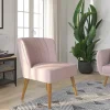Sale Wohnen Retro Sessel in Rosa und Holz Natur - Panien