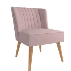 Sale Wohnen Retro Sessel in Rosa und Holz Natur - Panien