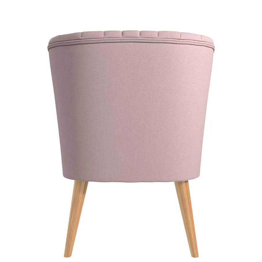 Sale Wohnen Retro Sessel in Rosa und Holz Natur - Panien