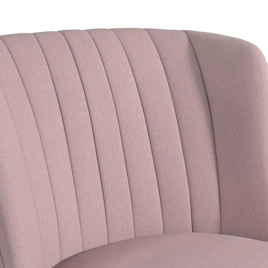 Sale Wohnen Retro Sessel in Rosa und Holz Natur - Panien
